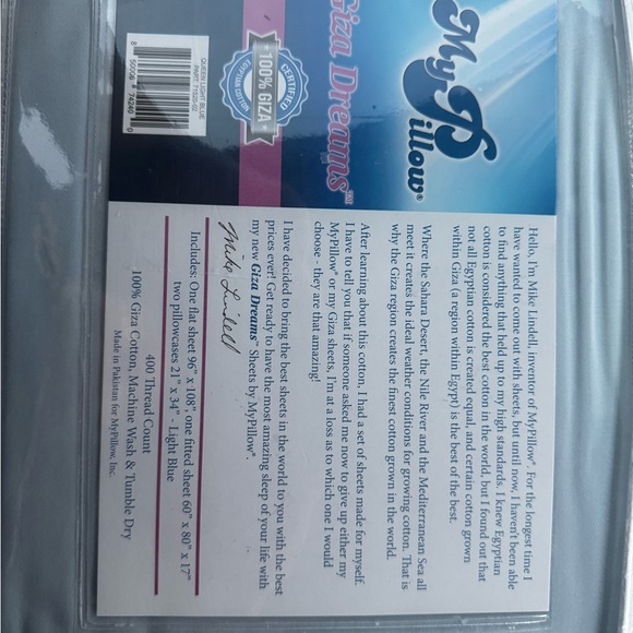 Giza Dreams Queen Sheets - Light Blue - Picture 3 of 4